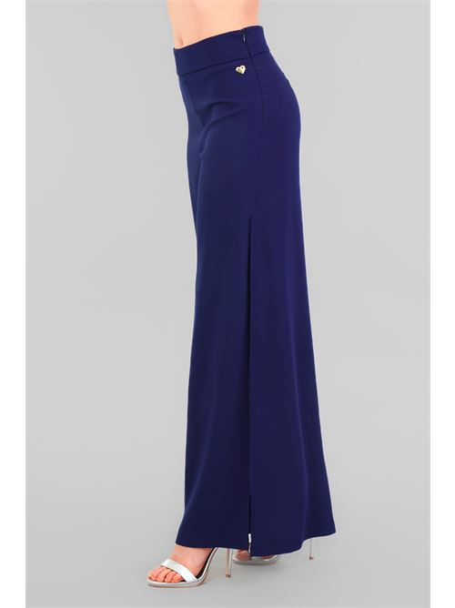 Pantalone palazzo in cady Love To Love by Gai Mattiolo | LV1961BLU